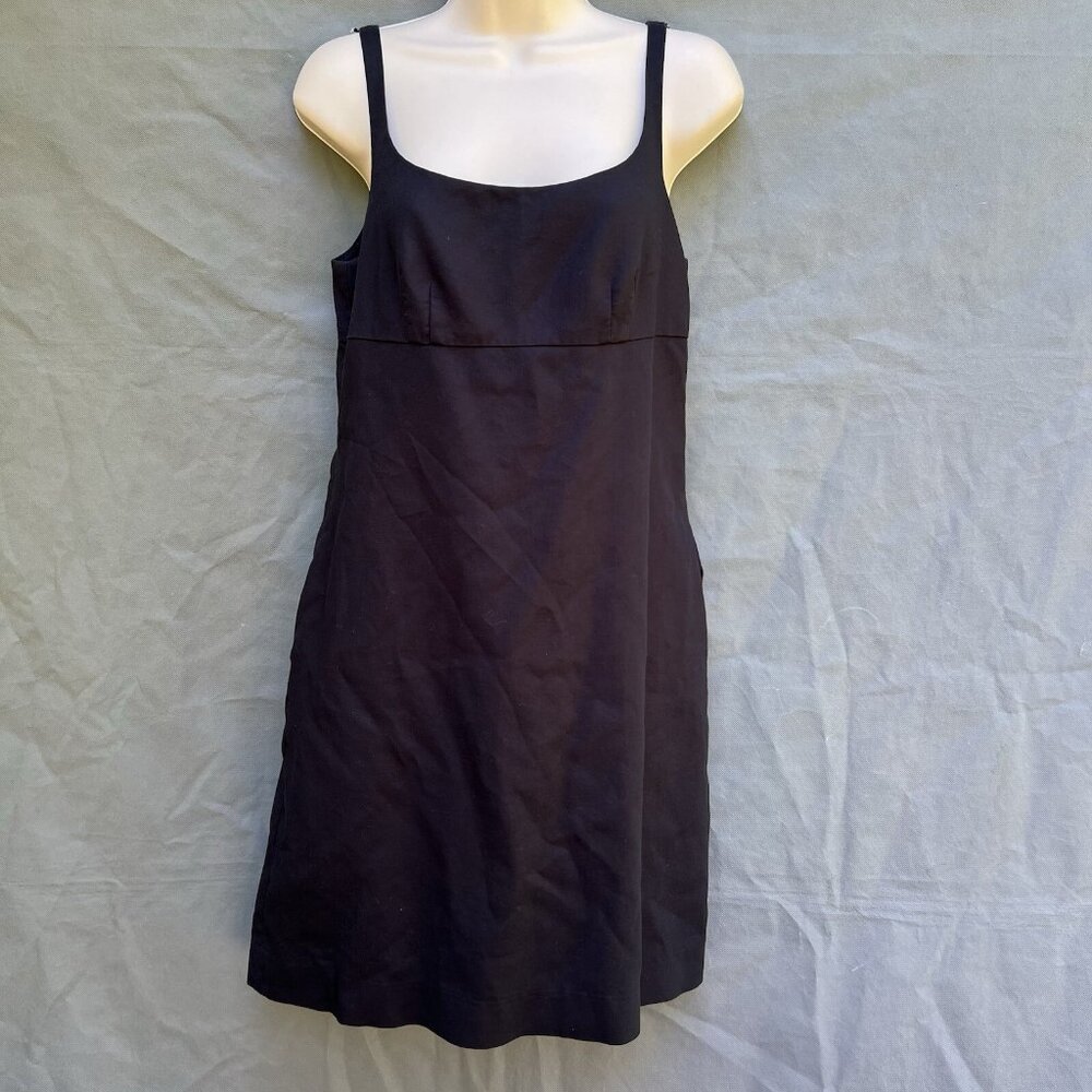 Little Black Mini Dress 90s Y2K Empire Waist Spaghetti Straps Classic Elegant